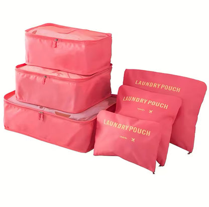 6 piece lightweight storage travel bags