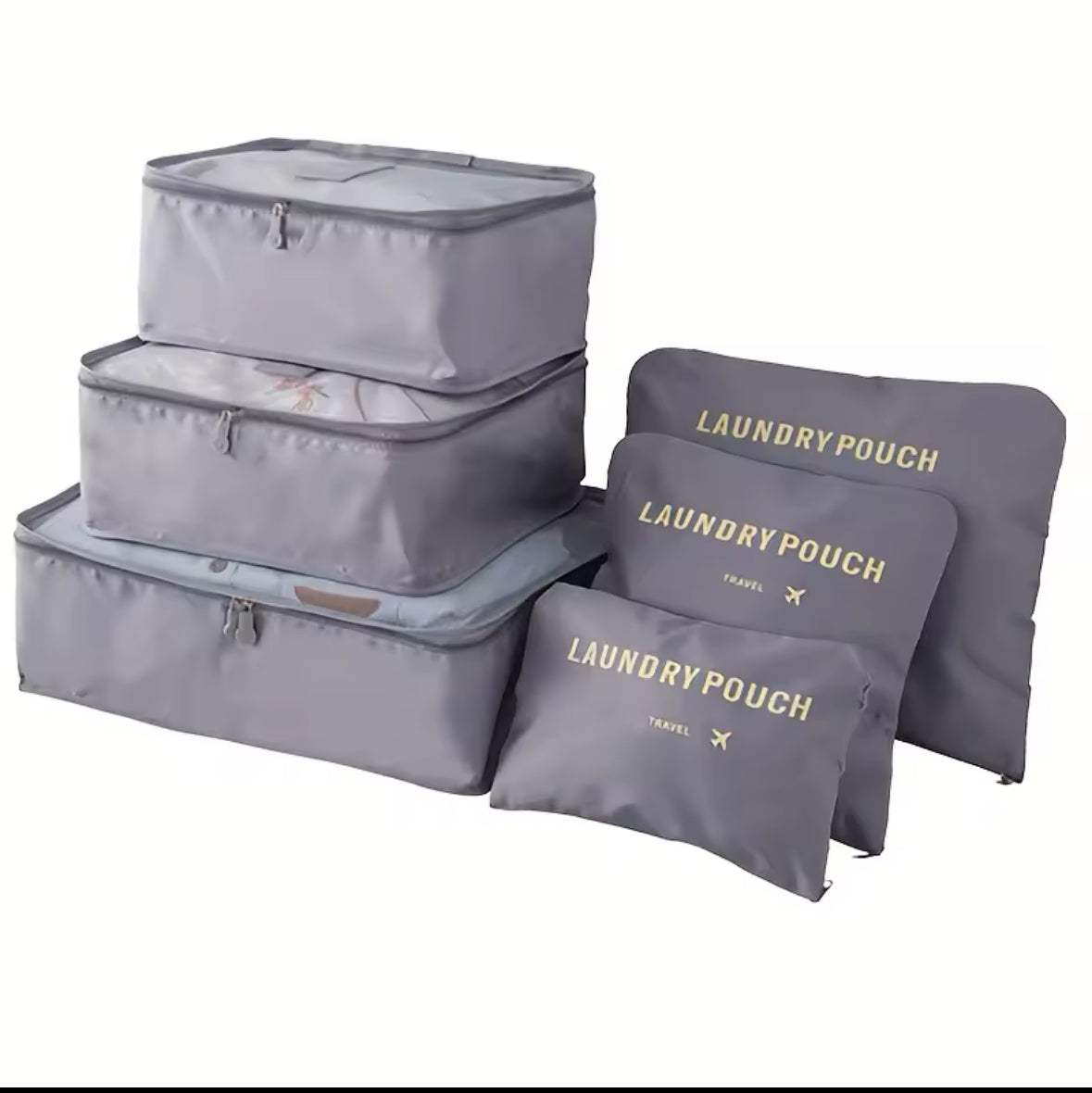 6 piece lightweight storage travel bags